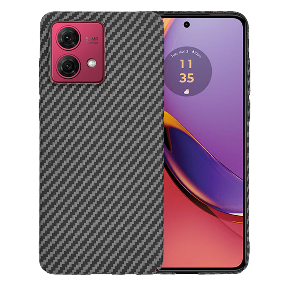 Hoes voor Motorola Moto G84, Techsuit, Carbonite FiberShell, Zwart