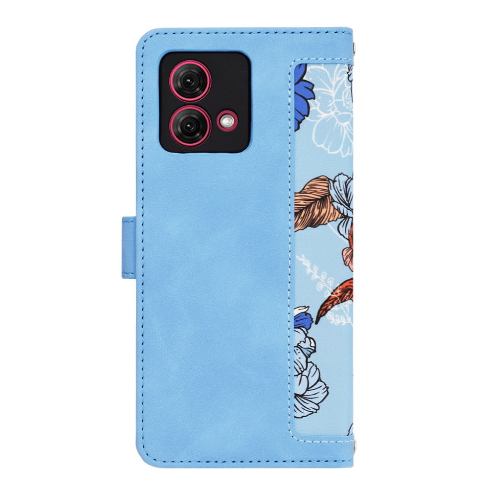 Hoes voor Motorola Moto G84, Techsuit, FlipCraft, Blauw