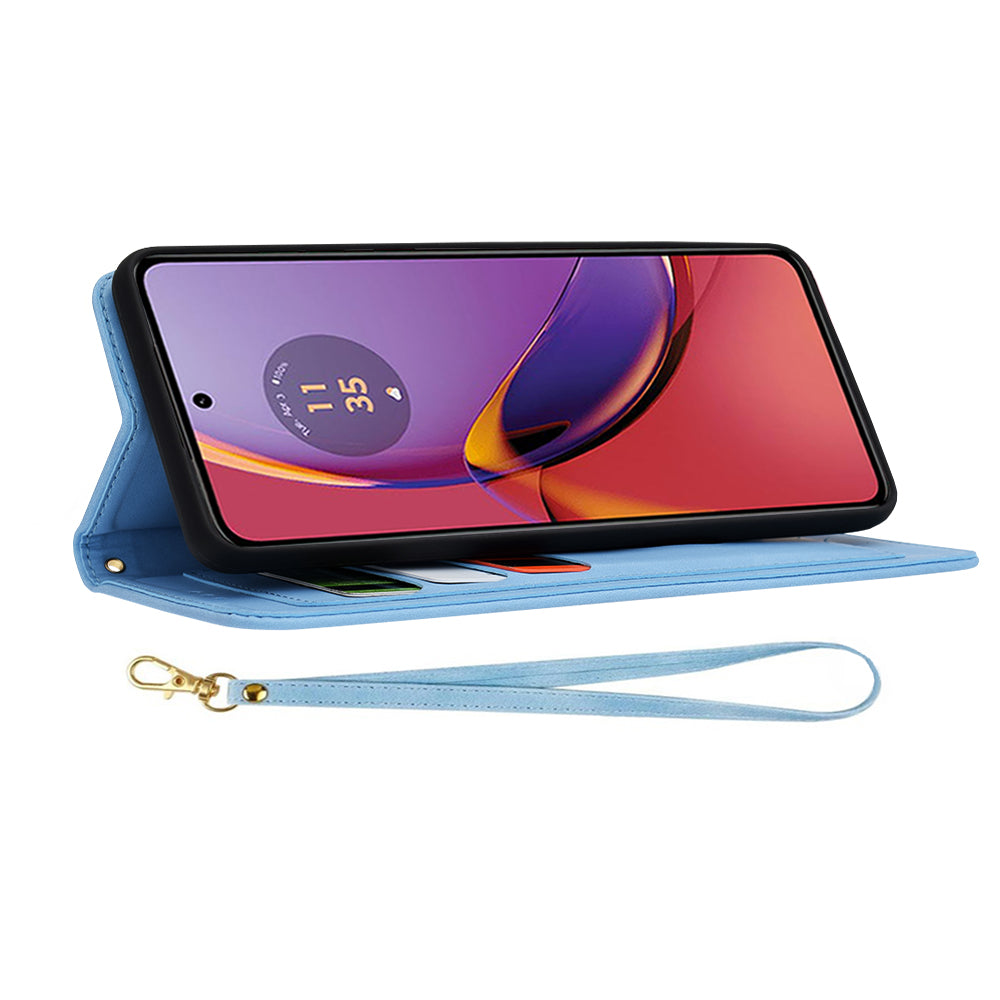 Hoes voor Motorola Moto G84, Techsuit, FlipCraft, Blauw