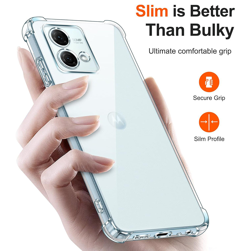 Hoes voor Motorola Moto G84, Techsuit, Schokbestendig Transparant