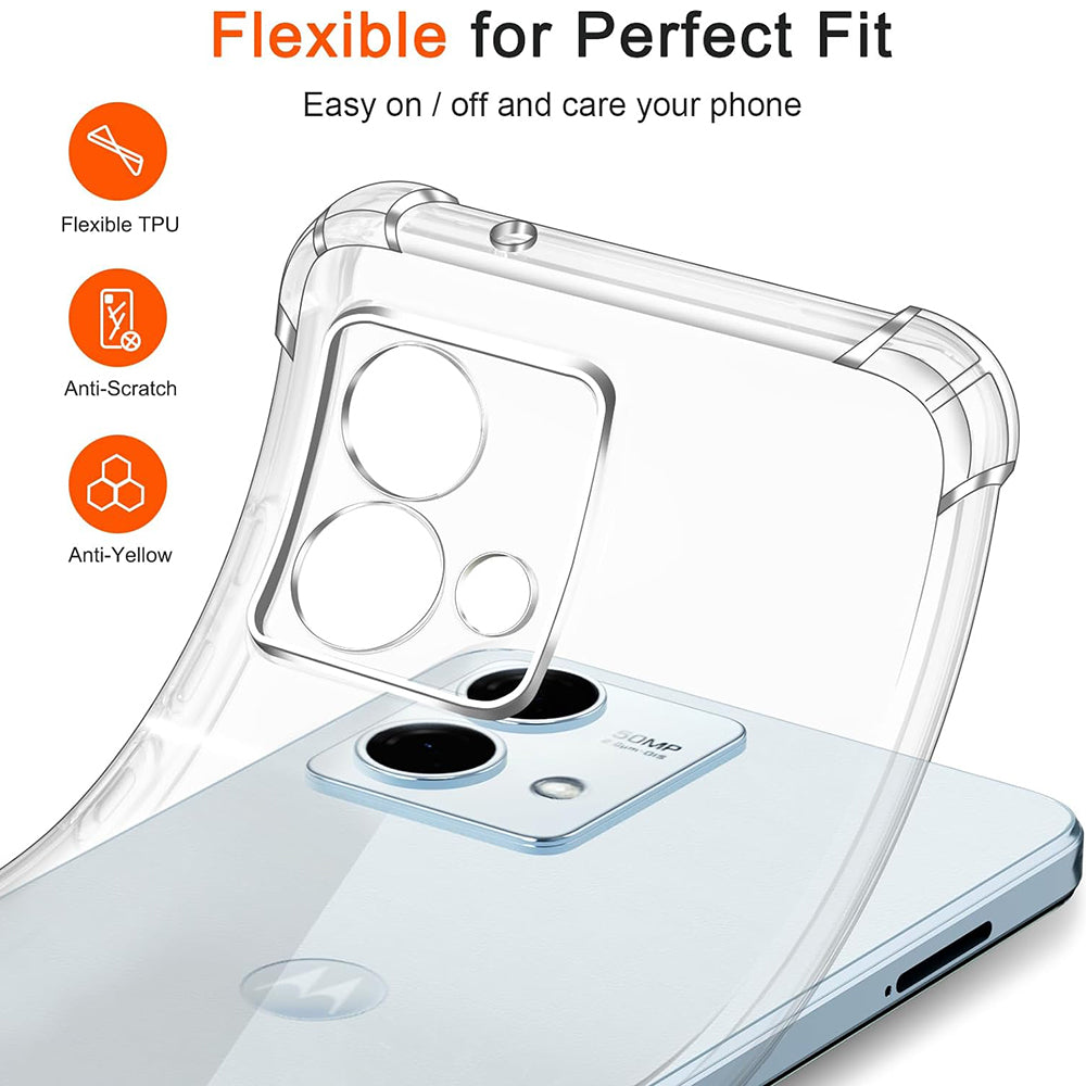 Hoes voor Motorola Moto G84, Techsuit, Schokbestendig Transparant
