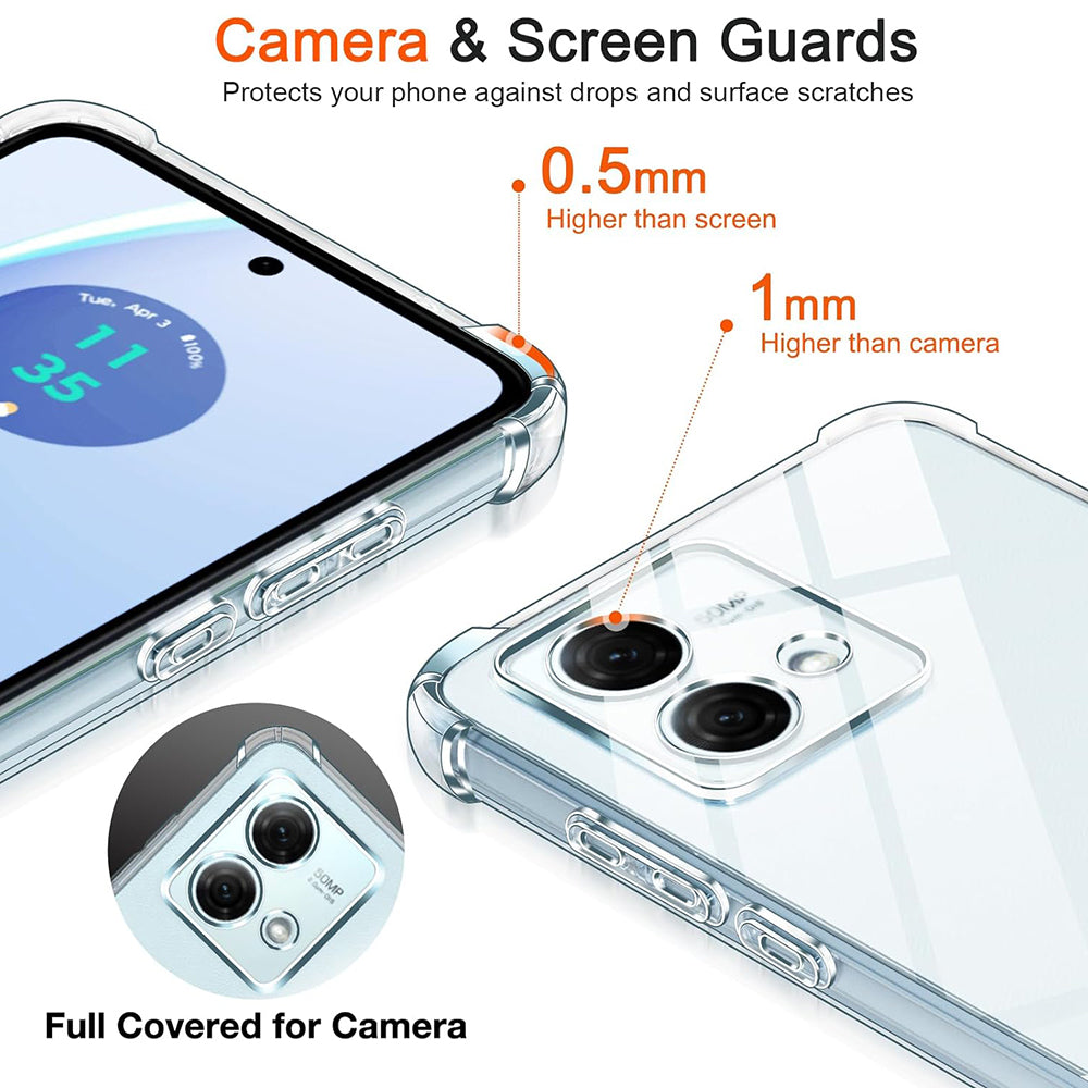 Hoes voor Motorola Moto G84, Techsuit, Schokbestendig Transparant