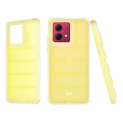 Hoes voor Motorola Moto G84, Techsuit, Wave Shield, Geel