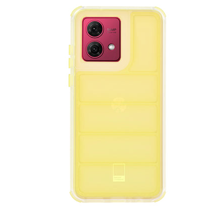 Hoes voor Motorola Moto G84, Techsuit, Wave Shield, Geel
