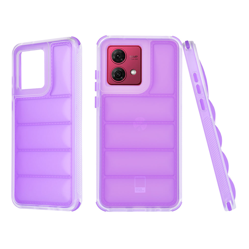 Hoes voor Motorola Moto G84, Techsuit, Wave Shield, Paars