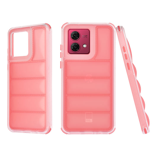 Hoes voor Motorola Moto G84, Techsuit, Wave Shield, Rood