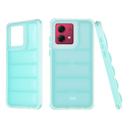 Hoes voor Motorola Moto G84, Techsuit, Wave Shield, Turkoois