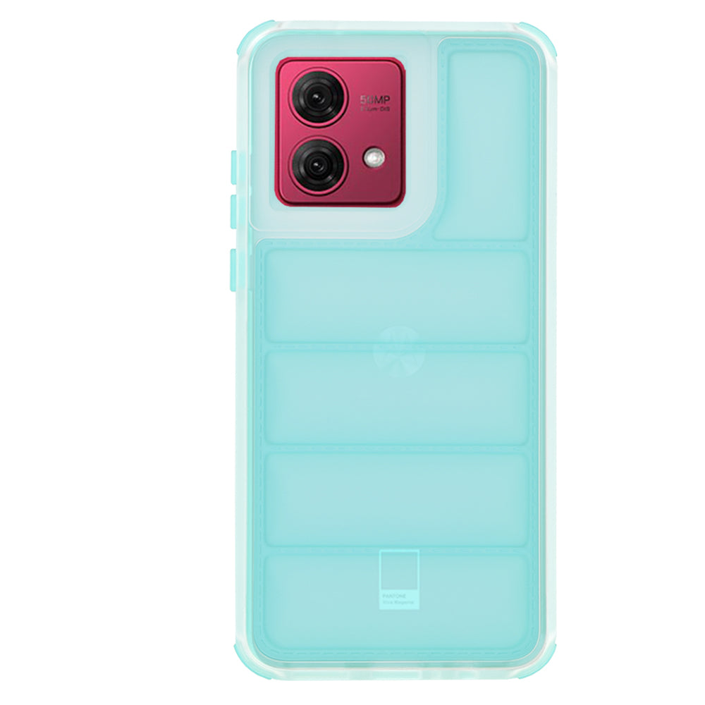 Hoes voor Motorola Moto G84, Techsuit, Wave Shield, Turkoois