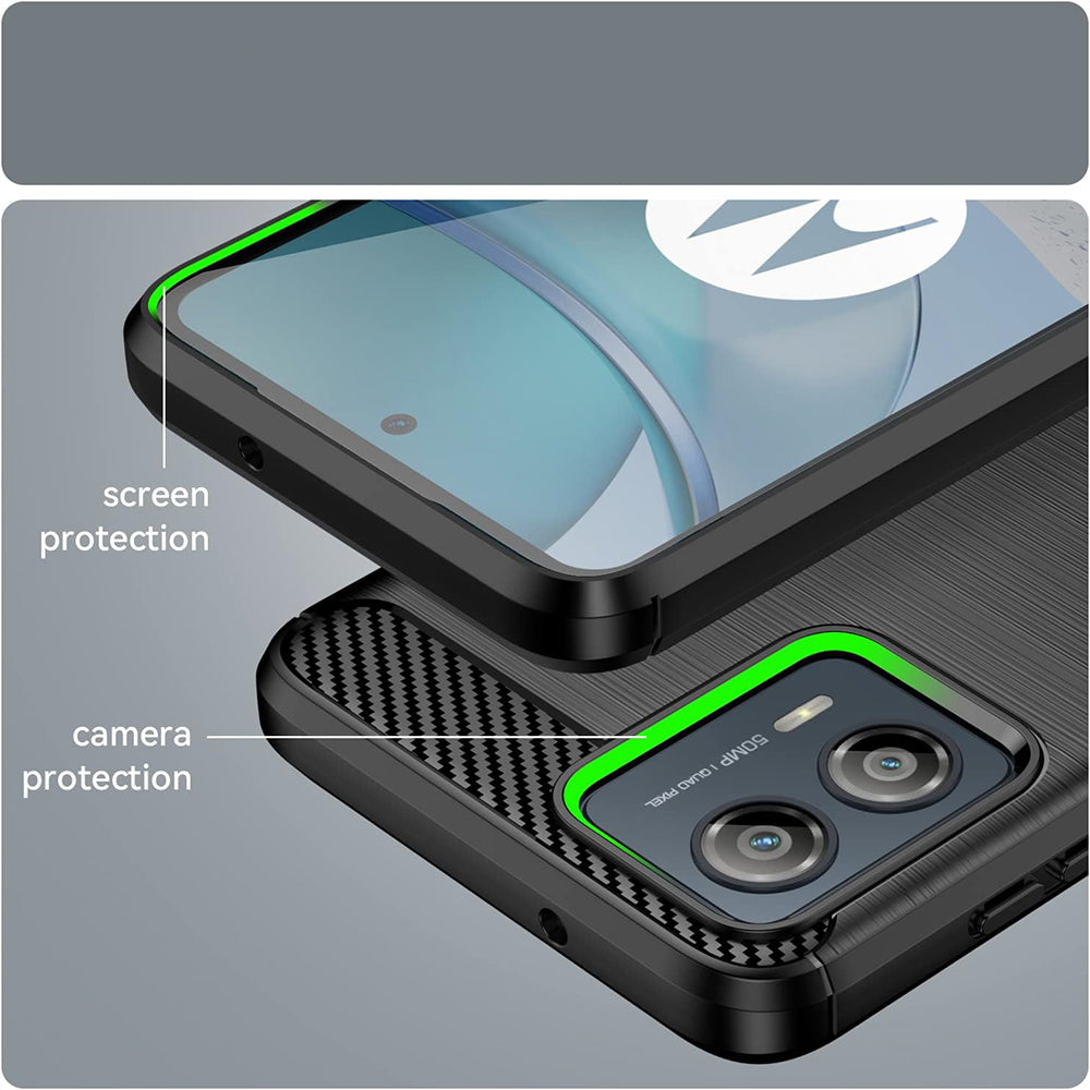 Hoes voor Motorola Moto G85, Techsuit, Carbon, Zwart