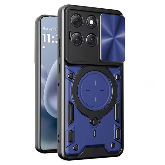 Hoes voor Motorola Moto G86, Techsuit, CamGuard Pro, Blauw