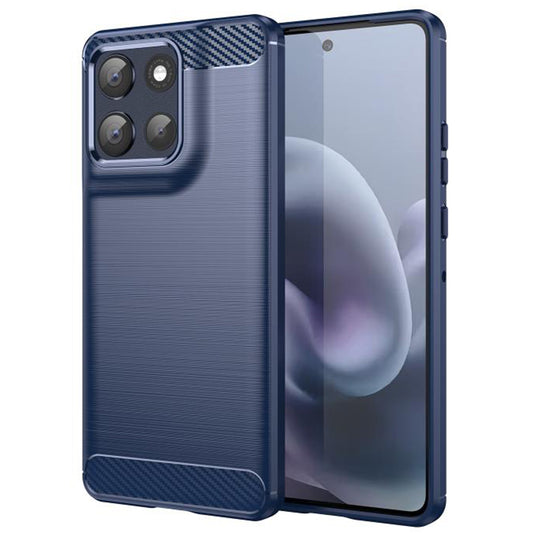 Hoes voor Motorola Moto G86, Techsuit, Carbon, Blauw