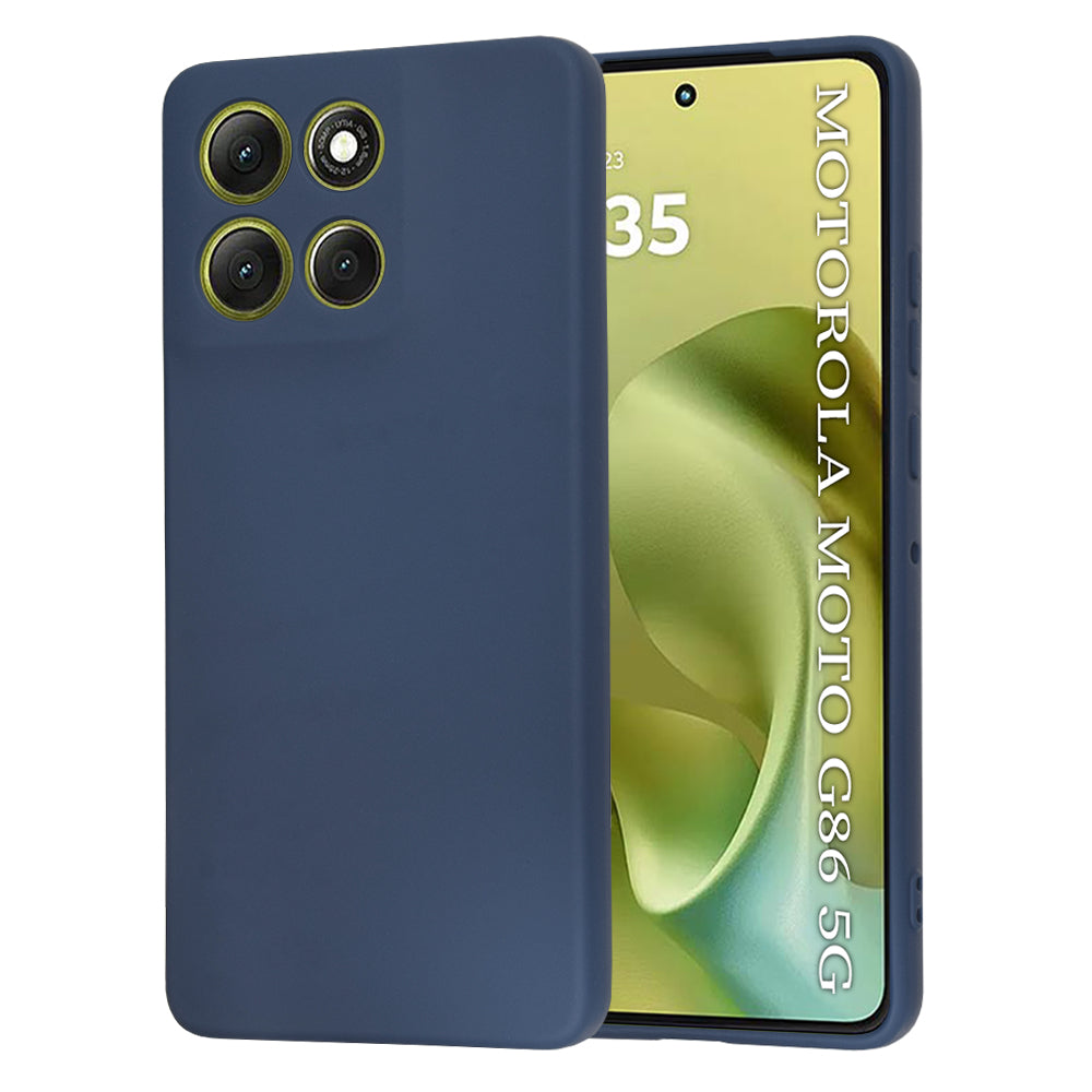 Hoes voor Motorola Moto G86, Techsuit, SoftFlex, Marineblauw
