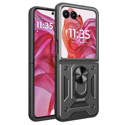 Hoes voor Motorola Razr 50 Ultra, Techsuit, CamShield, Zwart