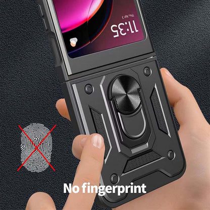 Hoes voor Motorola Razr 50 Ultra, Techsuit, CamShield, Zwart