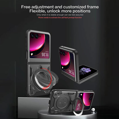 Hoes voor Motorola Razr 60 / Razr 50, Techsuit, CamGuard Pro, Zwart