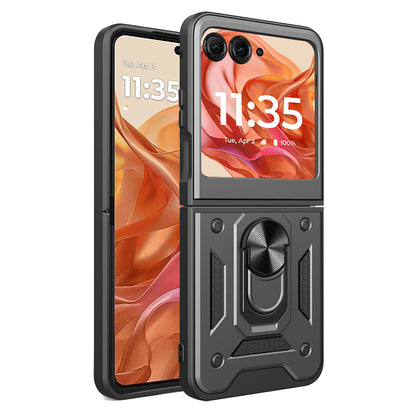 Hoes voor Motorola Razr 60 / Razr 50, Techsuit, CamShield, Zwart