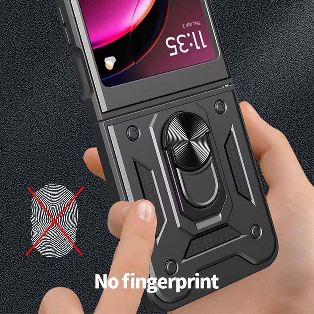 Hoes voor Motorola Razr 60 / Razr 50, Techsuit, CamShield, Zwart