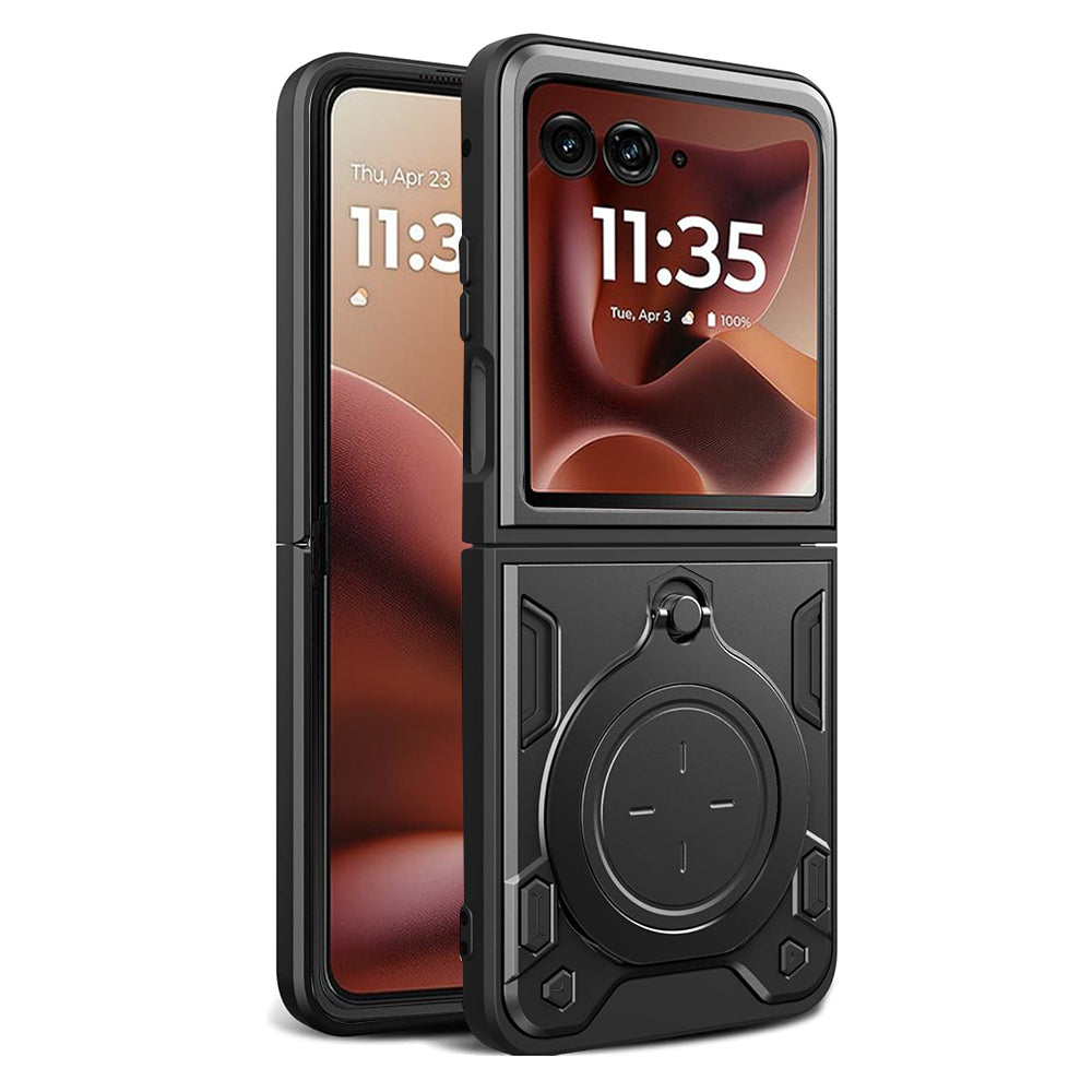 Hoes voor Motorola Razr 60 Ultra, Techsuit, CamGuard Pro, Zwart
