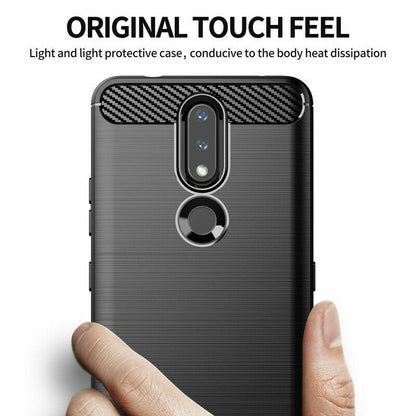 Hoes voor Nokia 2.4, Techsuit, Carbon, Zwart
