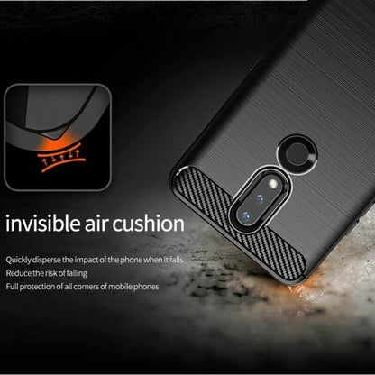 Hoes voor Nokia 2.4, Techsuit, Carbon, Zwart