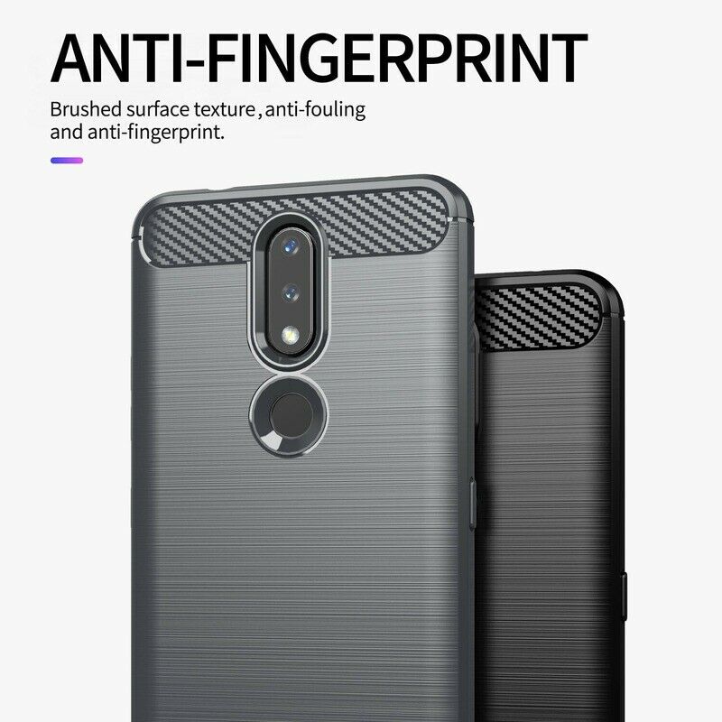 Hoes voor Nokia 2.4, Techsuit, Carbon, Zwart