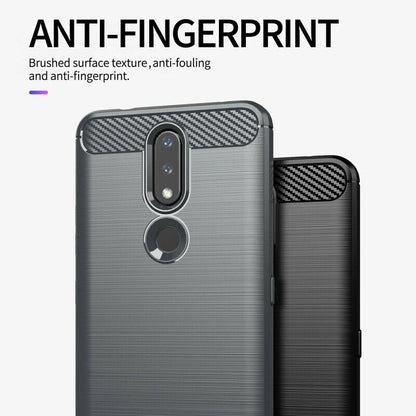 Hoes voor Nokia 2.4, Techsuit, Carbon, Zwart