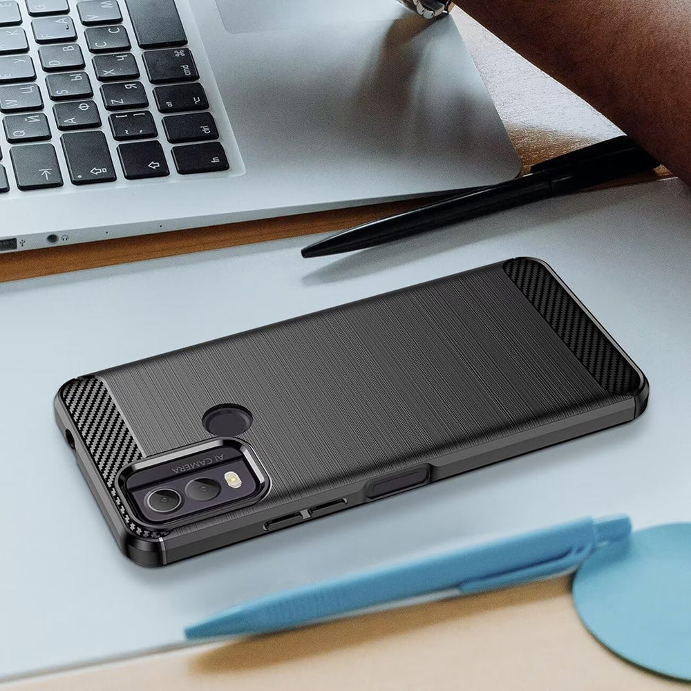 Hoes voor Nokia C22, Techsuit, Carbon, Zwart