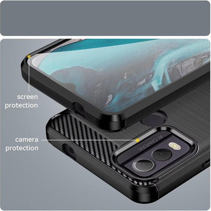 Hoes voor Nokia C22, Techsuit, Carbon, Zwart