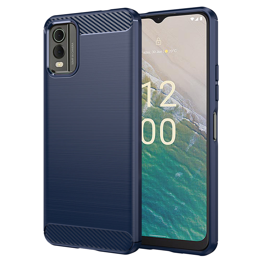 Hoes voor Nokia C32, Techsuit, Carbon, Blauw
