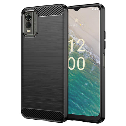 Hoes voor Nokia C32, Techsuit, Carbon, Zwart