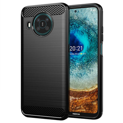 Hoes voor Nokia X10 / X20, Techsuit, Carbon, Zwart