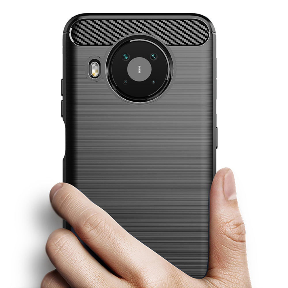 Hoes voor Nokia X10 / X20, Techsuit, Carbon, Zwart
