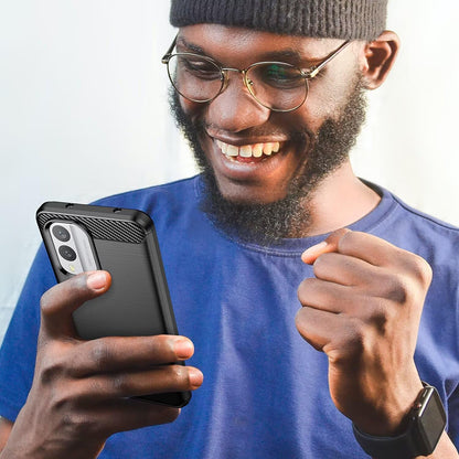 Hoesje voor Nokia X30, Techsuit, Carbon, Zwart