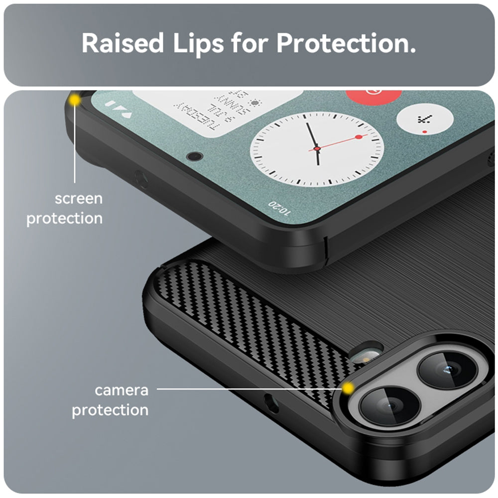 Hoes voor Nothing CMF Phone 1, Techsuit, Carbon, Zwart