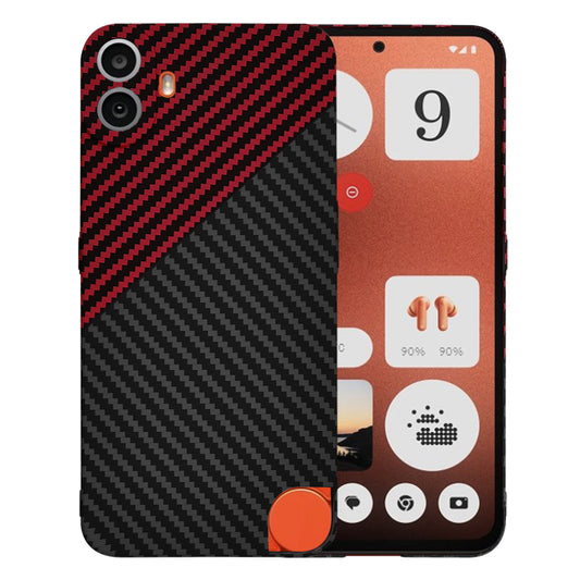 Hoes voor Nothing CMF Phone 1, Techsuit, Carbonite FiberShell, Zwart Rood