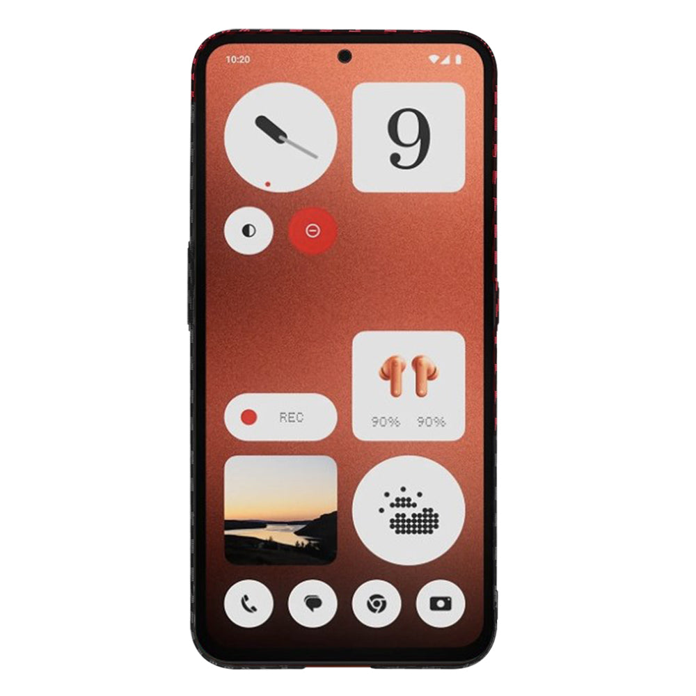 Hoes voor Nothing CMF Phone 1, Techsuit, Carbonite FiberShell, Zwart Rood