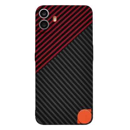 Hoes voor Nothing CMF Phone 1, Techsuit, Carbonite FiberShell, Zwart Rood