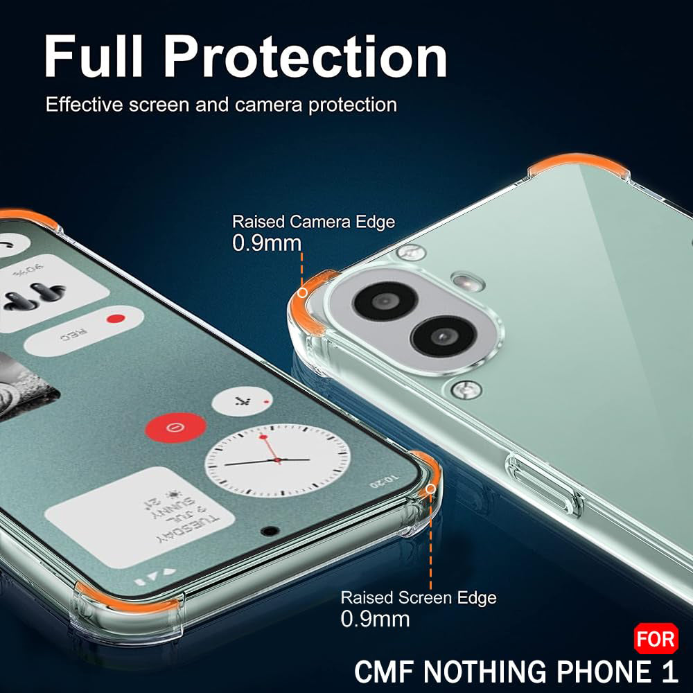 Hoes voor Nothing CMF Phone 1, Techsuit, Schokbestendig Transparant, Doorzichtig
