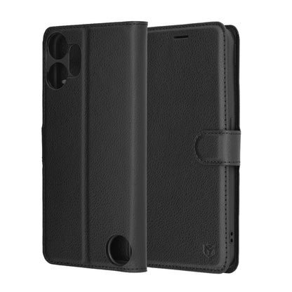 Hoes voor Nothing CMF Phone 2 Pro, Techsuit, Leather Folio, Zwart