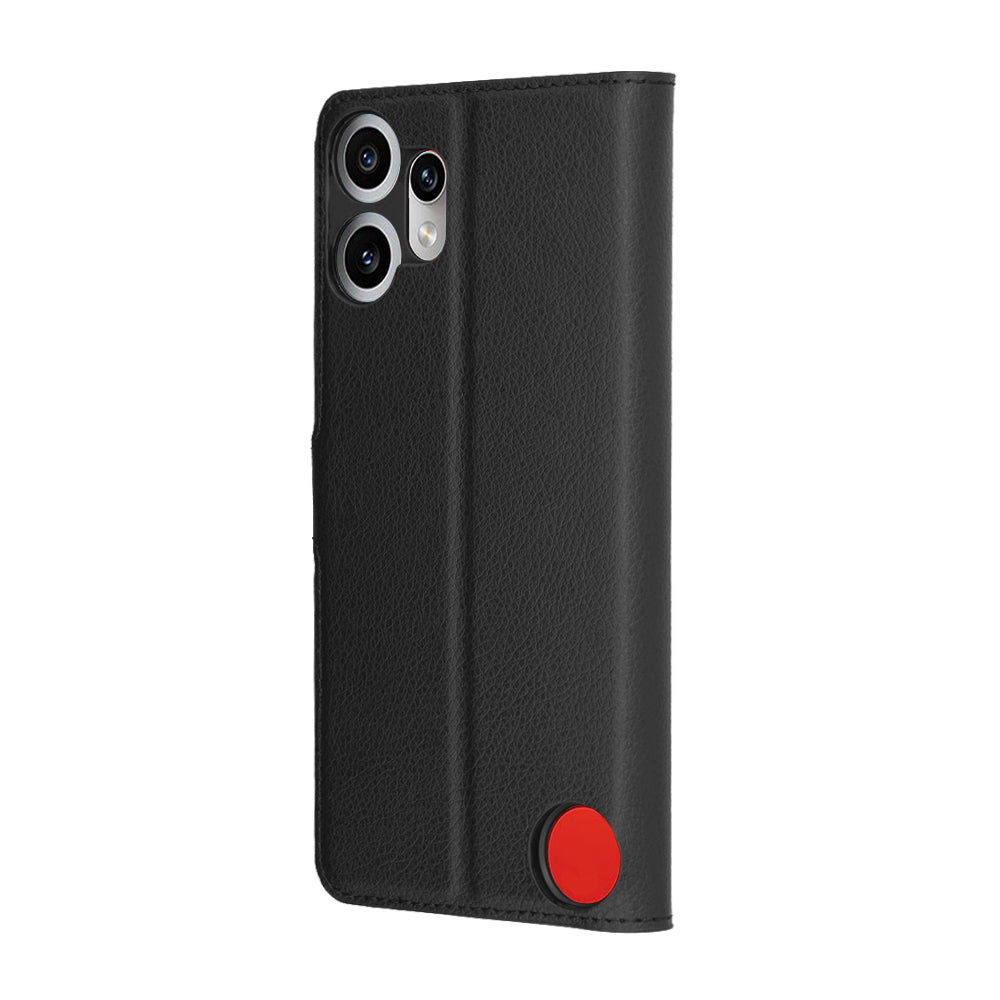 Hoes voor Nothing CMF Phone 2 Pro, Techsuit, Leather Folio, Zwart