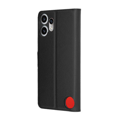 Hoes voor Nothing CMF Phone 2 Pro, Techsuit, Leather Folio, Zwart