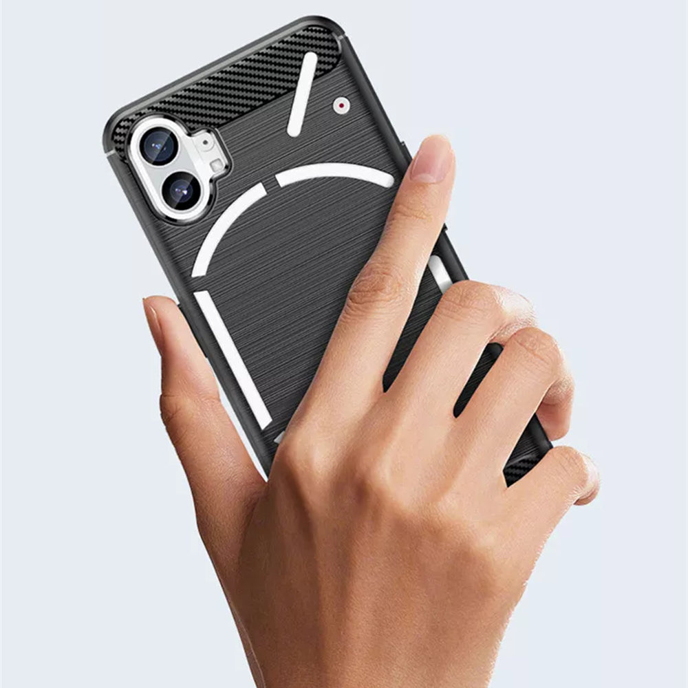 Hoes voor Nothing Phone (1), Techsuit, Carbon, Zwart