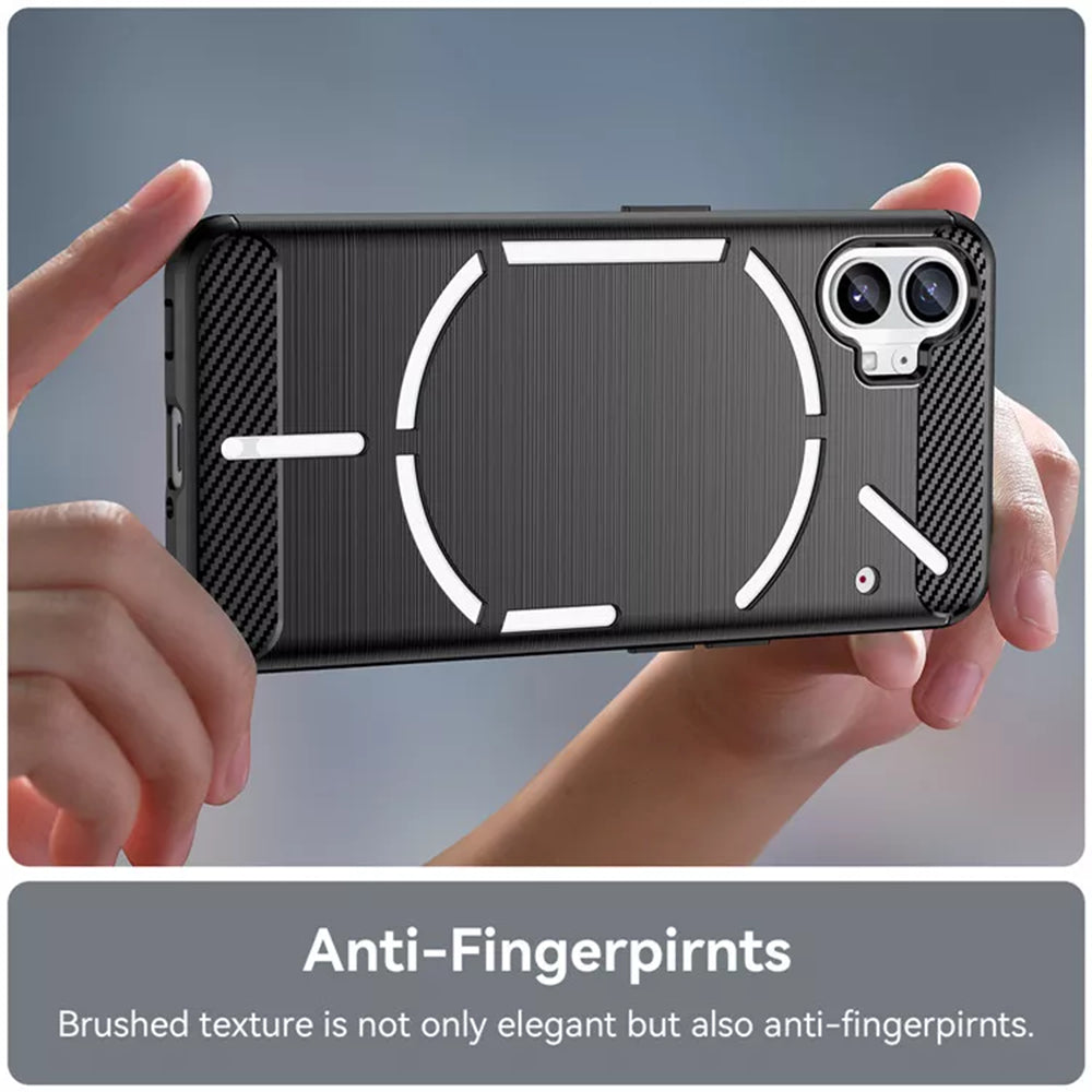 Hoes voor Nothing Phone (1), Techsuit, Carbon, Zwart
