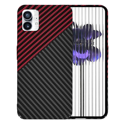 Hoes voor Nothing Phone (1), Techsuit, Carbonite FiberShell, Zwart Rood