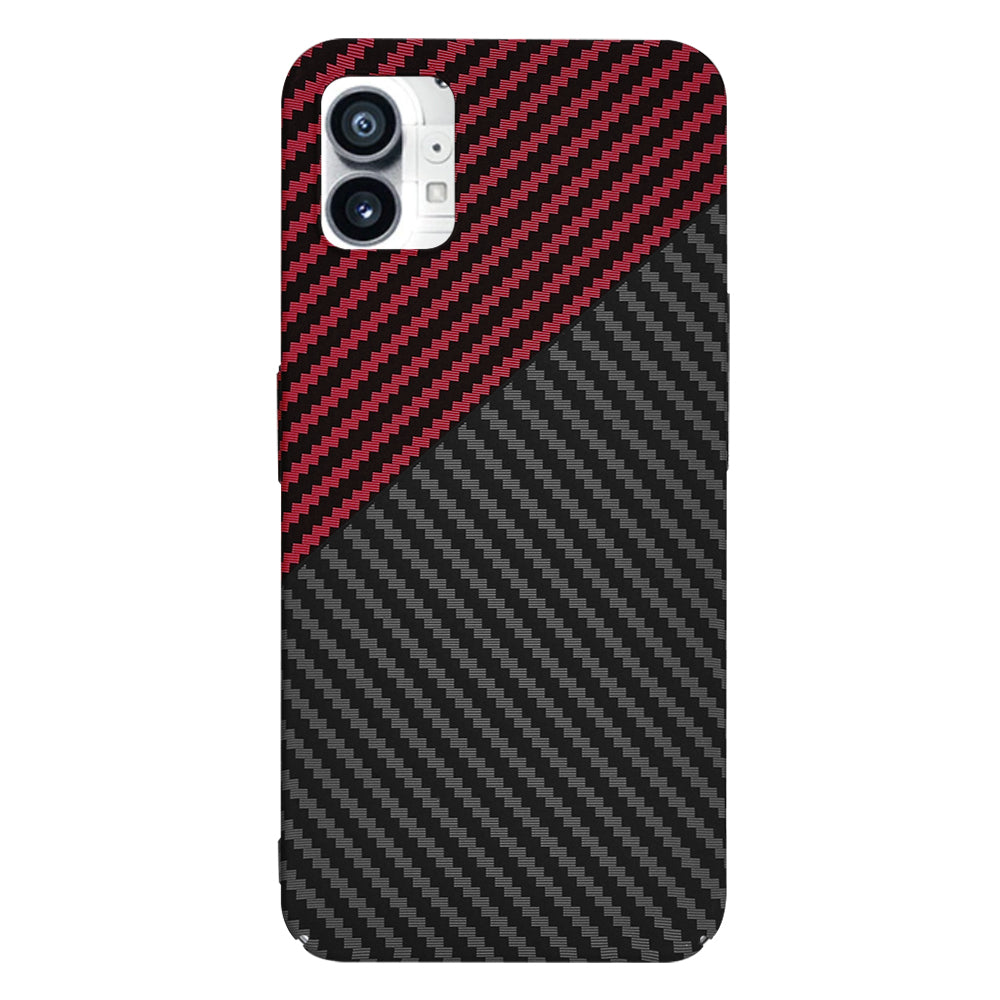 Hoes voor Nothing Phone (1), Techsuit, Carbonite FiberShell, Zwart Rood
