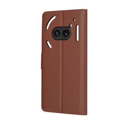 Hoes voor Nothing Phone (2a) Plus / Phone (2a), Techsuit, Lederen Folio, Bruin