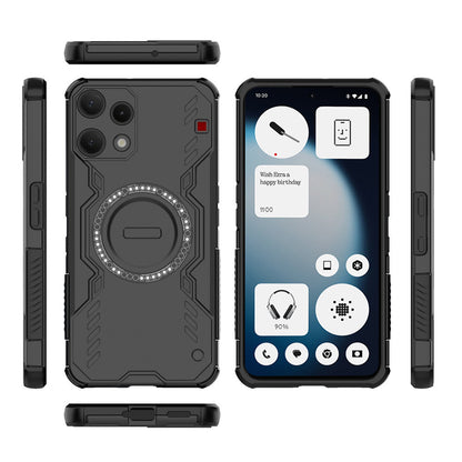 Hoes voor Nothing Phone (3a) Lite, Techsuit, ArmorMag, Zwart