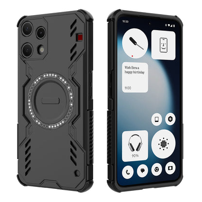 Hoes voor Nothing Phone (3a) Lite, Techsuit, ArmorMag, Zwart