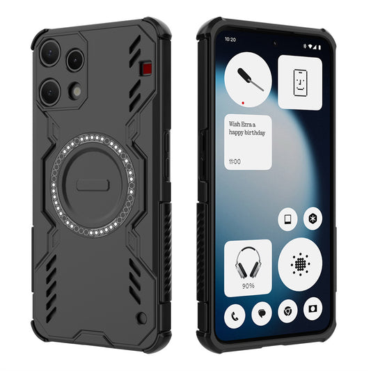 Hoes voor Nothing Phone (3a) Lite, Techsuit, ArmorMag, Zwart