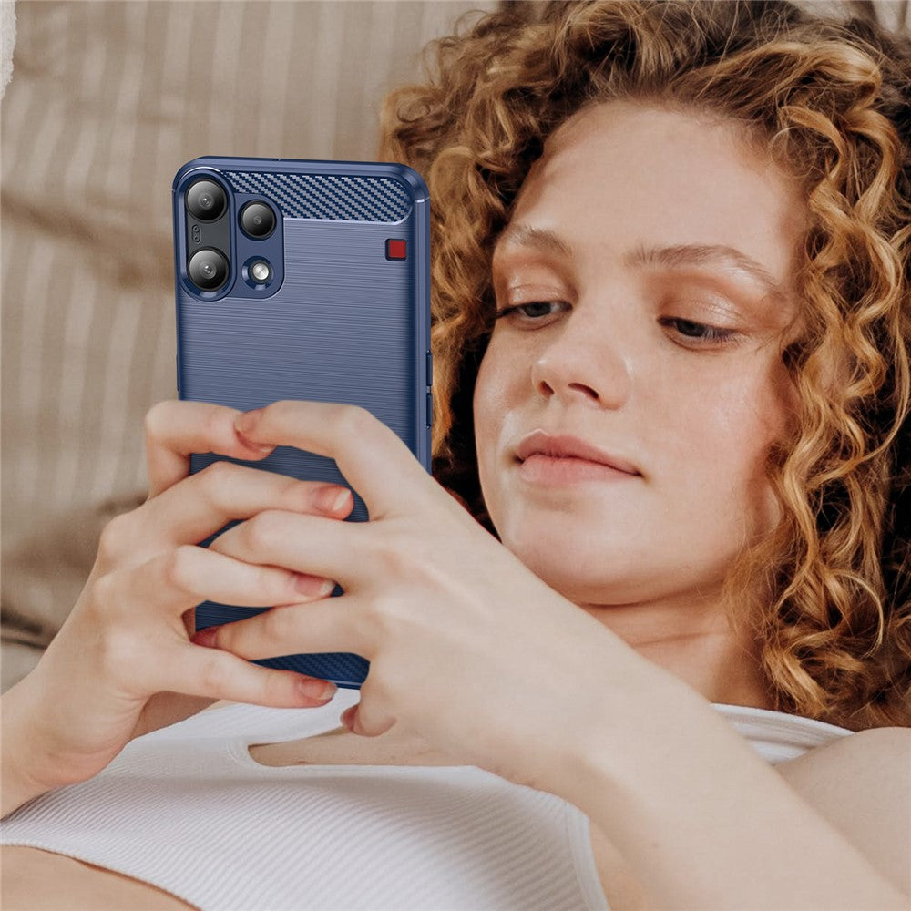 Hoes voor Nothing Phone (3a) Lite, Techsuit, Carbon, Blauw